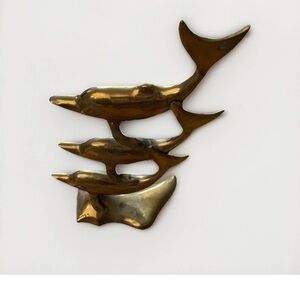 Brass dolphin sculpture made in India